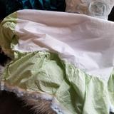 Disney Other | Green Gingham Minky Blue Bedskirt | Color: Green/White | Size: Osbb