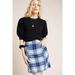 Anthropologie Skirts | Anthro Maeve Slim Corduroy Velvet Mini Skirt | Color: Blue/White | Size: Us 8