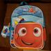Disney Accessories | Kids Book Bag With Lunch Box | Color: Blue/Orange | Size: Unisex