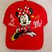 Disney Accessories | Disney Minnie Mouse It's All About Me Hat | Color: Red | Size: Osbb
