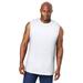 Men's Big & Tall Shrink-Less™ Lightweight Muscle T-Shirt by KingSize in White (Size 3XL)