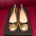 J. Crew Shoes | Nib Jcrew Gold Leather Ballet Flats Size 8 | Color: Black/Gold | Size: 8