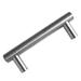 Celeste Designs Outdoor Use Powder Coated Brushed Nickel Stainless Steel Bar Pull Handle - 3" X 4" Metal in Gray | 4 H x 0.5 W x 1.25 D in | Wayfair