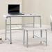 Inbox Zero Crary Center Desk Wood in Gray/Brown | 28 H x 37.75 W x 21.75 D in | Wayfair 55128