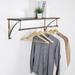 Trent Austin Design® Allen 11.8" Floating Shelf w/ Garment Hanger Rod Wood/Metal in Brown | 11.8 H x 35.4 W x 11.8 D in | Wayfair