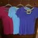 American Eagle Outfitters Tops | American Eagle V Neck Favorite Tees | Color: Blue/Pink | Size: M