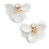 Kate Spade Jewelry | Kate Spade Vibrant Life Earrings In White Leather | Color: Gold/White | Size: Os
