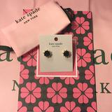 Kate Spade Jewelry | Kate Spade Ny Gold Tone Bezel Set Crystal Stud | Color: Gold/Green | Size: Os