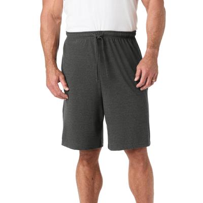 Men's Big & Tall Cotton Jersey Pajama Shorts by KingSize in Heather Charcoal (Size L)