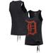 Women's Majestic Threads Navy Detroit Tigers Scoop Neck Racerback Side Tie Tri-Blend Tank Top