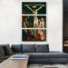 ARTCANVAS 'The Small Crucifixion 1520' by Matthias Grunewald -3 Piece Painting Print Set Metal in Green | 60 H x 40 W x 1.5 D in | Wayfair