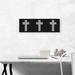 ARTCANVAS Jewel Christian Church Crosses Pixel - Wrapped Canvas Graphic Art Print Canvas, Wood in White | 12 H x 36 W x 0.75 D in | Wayfair