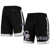 Men's Pro Standard Black Colorado Rockies Team Shorts