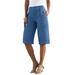 Plus Size Women's Complete Cotton Bermuda Short by Roaman's in Medium Wash (Size 20 W) Shorts