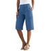 Plus Size Women's Complete Cotton Bermuda Short by Roaman's in Medium Wash (Size 26 W) Shorts