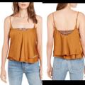 Free People Tops | Nwt!Intimately Free People Turn It On Camisole Amber Color Sequin Satin Tank Lrg | Color: Red/Tan | Size: L