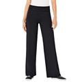 Plus Size Women's Stretch Cotton Wide Leg Pant by Woman Within in Black (Size LT)