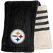 Pittsburgh Steelers 60'' x 70'' Cable Knit Sherpa Stripe Plush Blanket