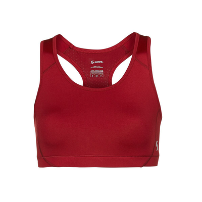 Soffe S1210VP Juniors Mid Impact Bra in Cardinal size Small | Polyester/Spandex Blend