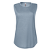 Platinum P515S Women's Slub Sleeveless Crew Neck Top in Steel size Large | Ringspun Cotton