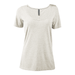 Platinum P504T Women's Tri-Blend Short Sleeve Scoop Neck Top in Oatmeal Heather size Large | Ringspun Cotton