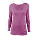 Platinum P507T Women's Tri-Blend Long Sleeve Scoop Neck Top in Berry Heather size XL | Ringspun Cotton