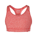 Soffe 1227G Athletic Dri Girls Team Heather Sports Bra in Red size XS | Polyester/Spandex Blend