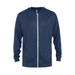 Platinum P910T Adult Tri-Blend Full Zip Hoodie in Navy Blue Heather size Large | Ringspun Cotton