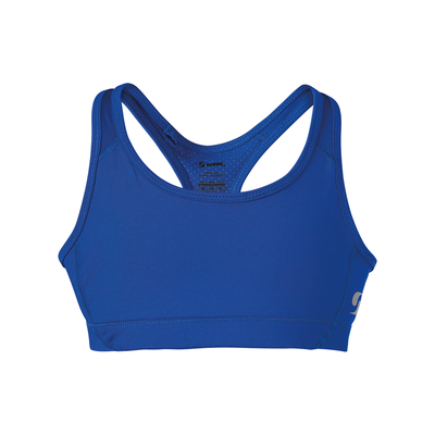 Soffe 1210G Girls Mid Impact Bra in Royal Blue size Medium | Polyester/Spandex Blend