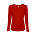 Delta 56535L Women's Dri 30/1's Performance Long Sleeve Top in Red size 2X | Ringspun Cotton