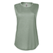 Platinum P515S Women's Slub Sleeveless Crew Neck Top in Sea Glass size Medium | Ringspun Cotton