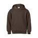 Soffe B9289 Youth Classic Hooded Sweatshirt in Brown size Large | Cotton Polyester