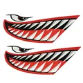 Lot de 2 autocollants dents de requin pour kayak bateau voiture camion accessoires DIY