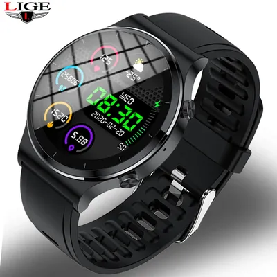 LIGE – montre connectée de sport pour IOS et Android, bracelet électronique avec appels Bluetooth,
