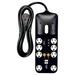 Satco 91234 - 1875 watt 120 volt Black 8 Outlet Surge Strip (BLACK 8 OUTLET SURGE PROTECTOR 91-234)