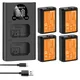 2000mah NP-FW50 NP FW50 Caméra Batterie + Double LED USB Chargeur pour Sony Alpha a6500 a6300 a7 7R