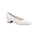 Women's Doris Leather Pump by Trotters® in White Leather (Size 10 1/2 M)