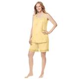 Plus Size Women's 2-Piece Short PJ Set by Dreams & Co. in Banana (Size 34/36) Pajamas