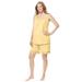 Plus Size Women's 2-Piece Short PJ Set by Dreams & Co. in Banana (Size 34/36) Pajamas