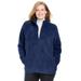 Plus Size Women's Fluffy Fleece Jacket by Woman Within in Evening Blue (Size 38/40)