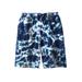 Men's Big & Tall Cotton Jersey Pajama Shorts by KingSize in Navy Marble (Size XL)