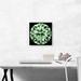 ARTCANVAS on Black Round Brilliant Cut Diamond Jewel - Wrapped Canvas Graphic Art Print Canvas, Wood in Green | 12 H x 12 W x 0.75 D in | Wayfair