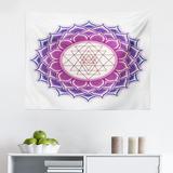 East Urban Home Ambesonne Lotus Tapestry, Geometry Yantra Mandala Triangle Yoga Illustration, Fabric Wall Hanging Decor For Bedroom Living Room Dorm | Wayfair