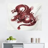 East Urban Home Ambesonne Dragon Tapestry, Japanese Dragon Tatsu Folk Noble Monster Theme, Fabric Wall Hanging Decor For Bedroom Living Room Dorm | Wayfair