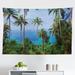 East Urban Home Palm Tree Tapestry, Ocean Scene From Jungle Tropical Picture Of Paradise In Nature Theme | 30 H x 45 W in | Wayfair