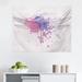 East Urban Home Ambesonne Dragonfly Tapestry, Grunge Street Art Watercolor Moth Bug In Pink Rainbow Tones Art | 23 H x 28 W in | Wayfair