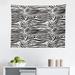 East Urban Home Ambesonne Zebra Print Tapestry, Striped Zebra Animal Print Nature Wildlife Inspired Simplistic Illustration | 23 H x 28 W in | Wayfair