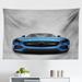 East Urban Home Ambesonne Teen Room Tapestry, Modern Blue Sports Car Power Prestige Speed Fast Vehicle Automobile Image | 30 H x 45 W in | Wayfair