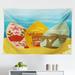 East Urban Home Ambesonne Tiki Bar Tapestry, Hawaiian Beach Surfboards On The Sand Exotic Summer Vacation Sport Vintage Style | Wayfair