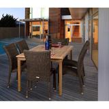 Lark Manor™ Anautica 7 Piece Outdoor Dining Set Wood/Teak in Brown/White | 29 H x 59 W x 35 D in | Wayfair ED033DA873C44A778780733864397F85